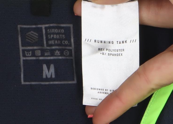 SIROKO Sports Womens Green Running Tank Top Size M Moisture Wicking