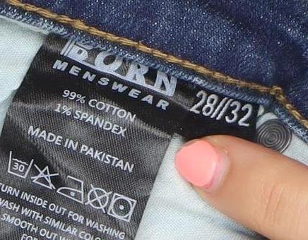 Born Menswear Blue 28x32 Slim Fit Denim Jeans Classic Style