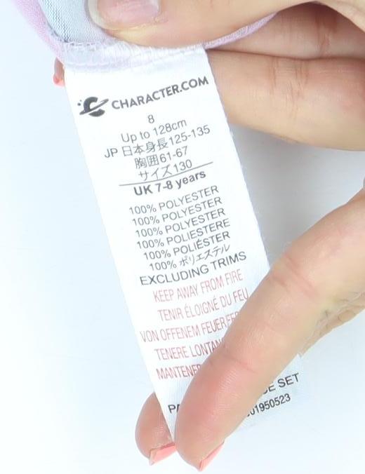 Barbie Girls Pink Long Sleeve Pyjama Top 7-8 Years Graphic Nightwear