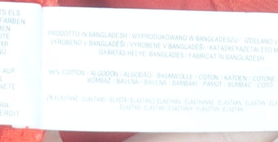 Primark Women’s Orange Cut-Off Denim Shorts Size 6 High Rise