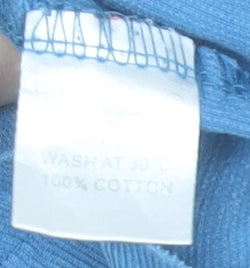 Powell Craft Girls Blue Cotton Birdhouse Pinafore Dress 4-5 Years