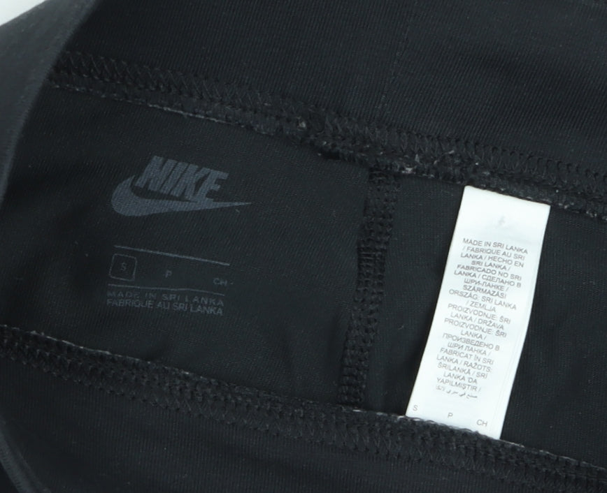 Nike Womens Black S Ankle Leggings High Rise Stretch Activewear