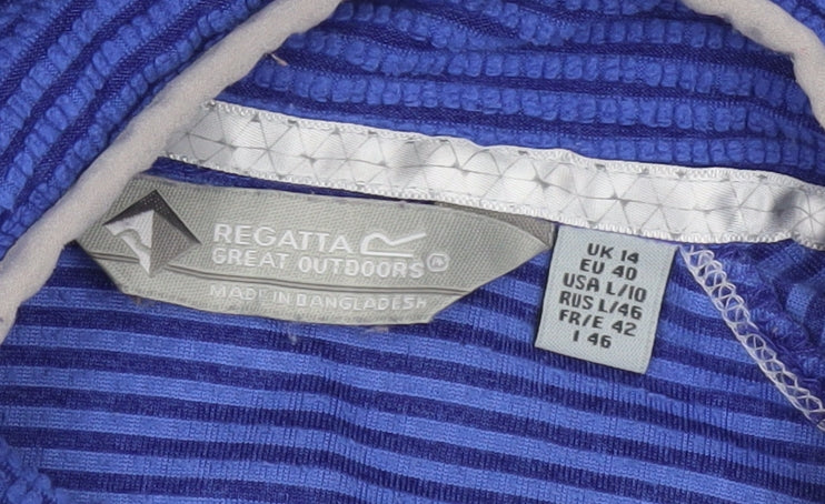 Regatta Great Outdoors Blue 1/2 Zip Fleece Sweatshirt UK14 Women's Outdoor Top
