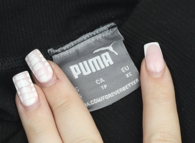 Puma Womens Black XS Compression Biker Activewear Shorts