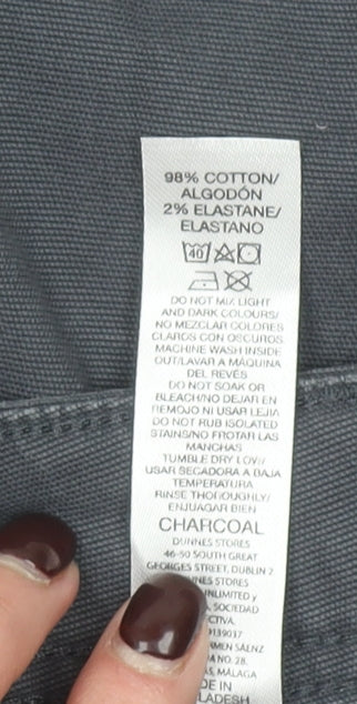 Dunnes Stores Men's Charcoal Cargo Shorts 32in Cotton Blend Casual