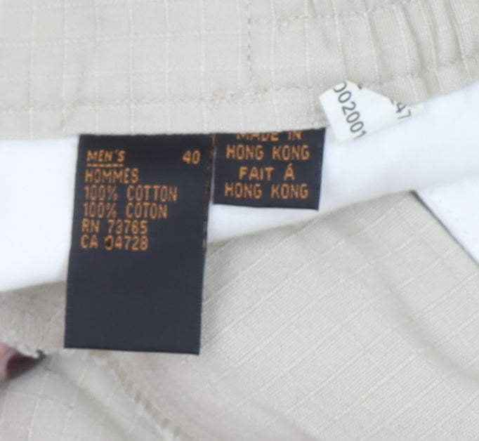 Browning Men's Beige Cargo Shorts Size 40 Cotton Canvas Outdoor