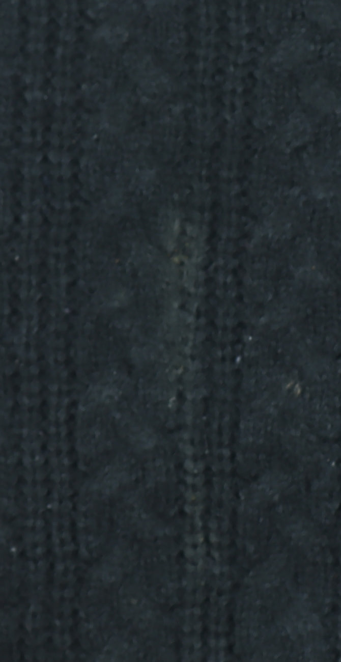 French Connection Boys Black Cable-Knit Jumper 11-12 Years Wool Blend