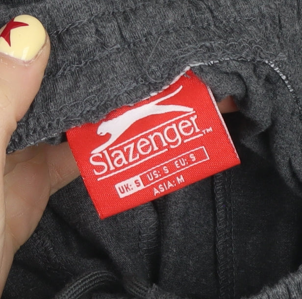 Slazenger Men's Grey Athletic Shorts S Elastic Waist Gym Training