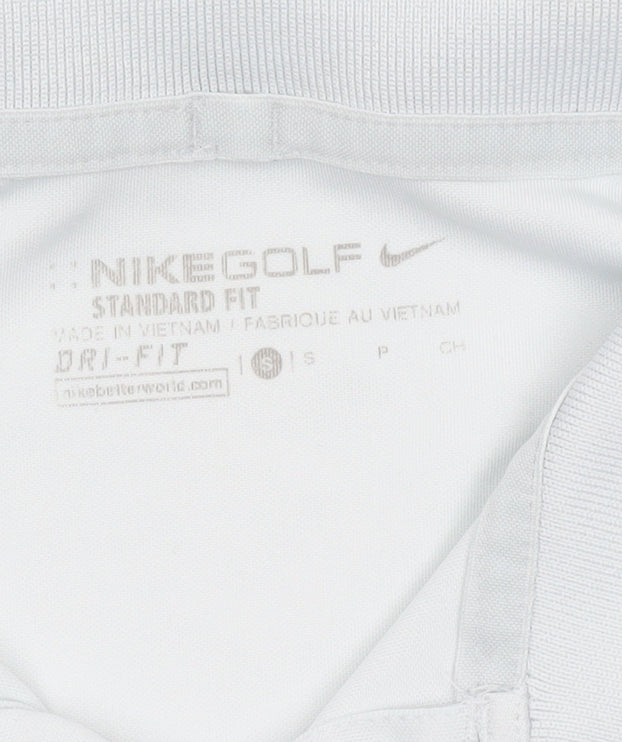Nike Golf Men's White Dri-Fit Polo Shirt Size S Regular Fit