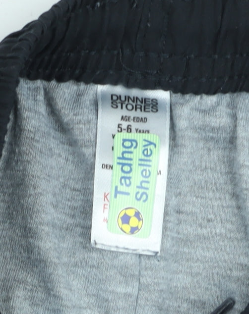 Dunnes Stores Boys Black 5-6 Years Jogger Trousers Elastic Waist