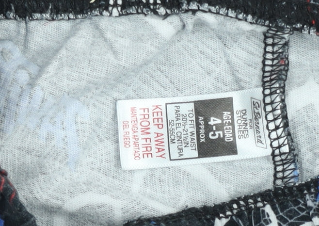 Marvel Spider-Man Boys Black Pyjama Pants 4-5 Years Superhero Sleepwear