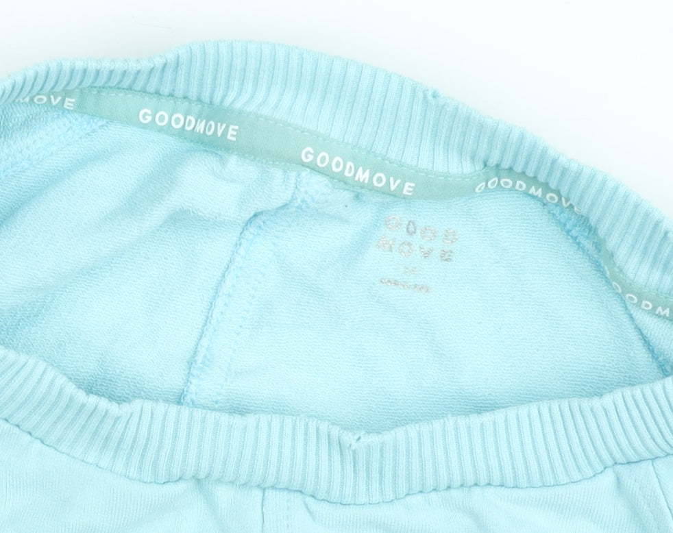 Marks and Spencer Goodmove Women's Blue Cotton Pullover Sweatshirt Size S