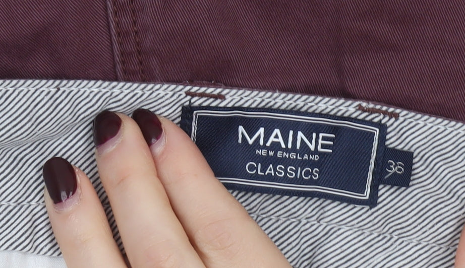 Maine New England Men’s Brown Chino Shorts Size L 35in Cotton Casual