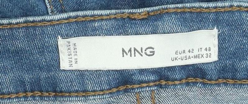 MNG Men’s Blue Slim Fit Jeans Size 32 Regular Denim Stretch