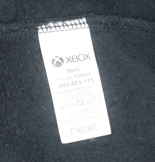 Next Boys Black Xbox Hooded Fleece One Piece Pyjamas 9 Years
