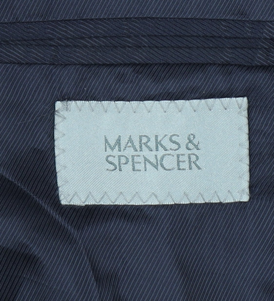 Marks and Spencer Men's Navy Wool Blazer 44in Medium Classic Jacket