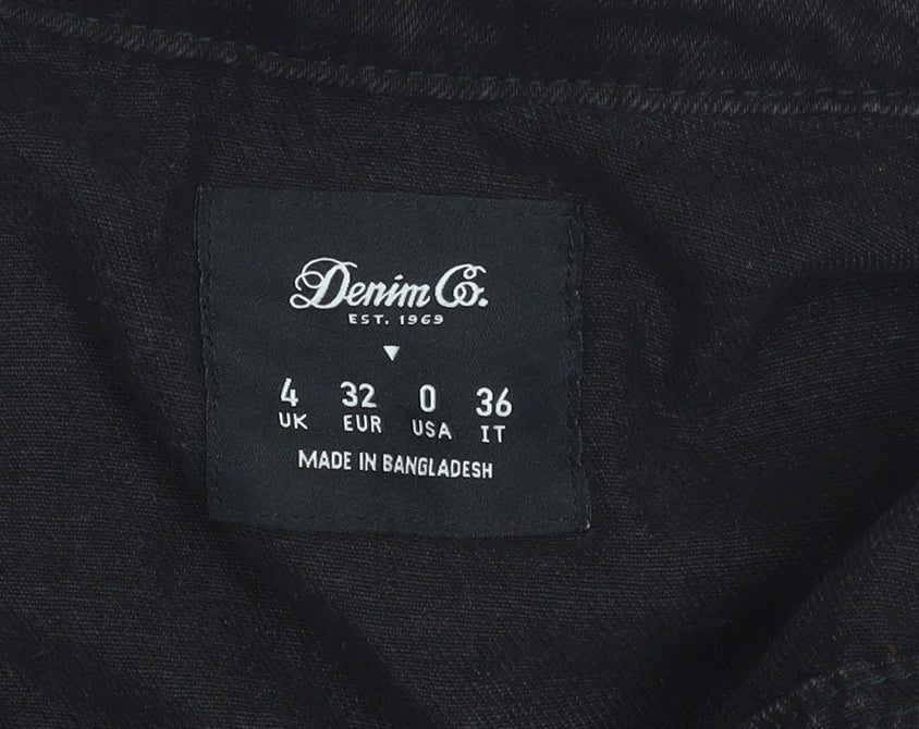 Denim Co. Women's Black Denim Belted Jumpsuit Size 4 Regular