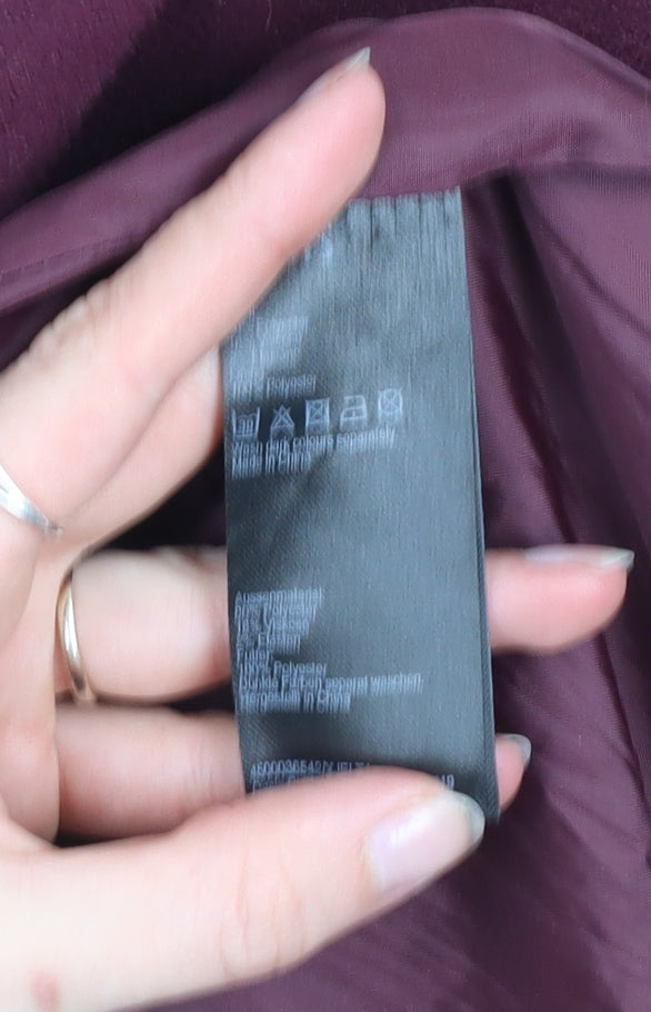 Oasis Women's Red Belted Trench Coat XS Classic Mid-Length