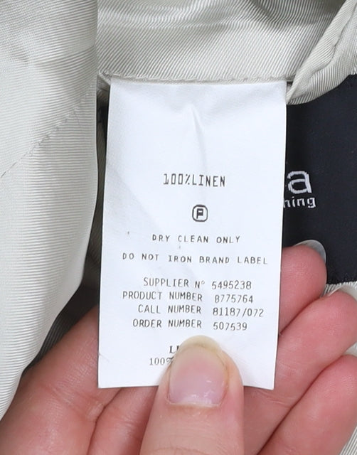 Linea Men's Beige Linen Blazer 38R Regular Fit Classic Jacket