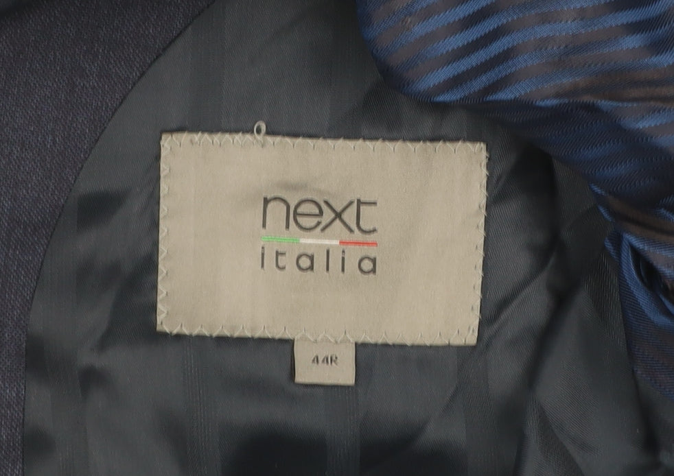 Next Italia Men's Blue 44R Wool Blend Single-Breasted Blazer