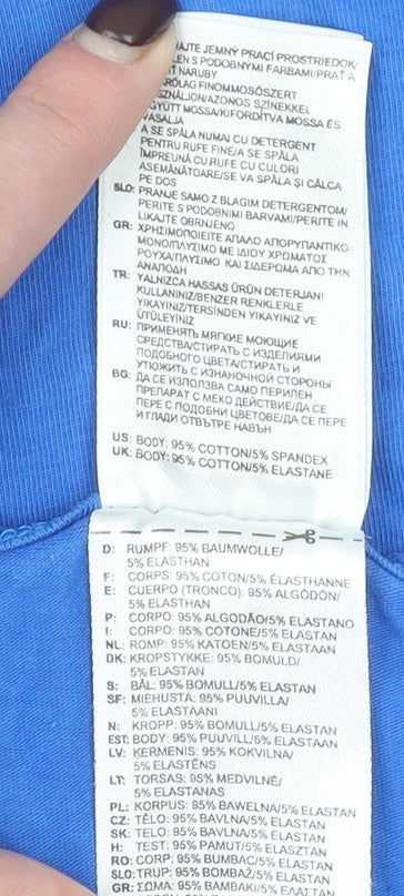 Adidas Womens Blue Tank Top Size S Slim Fit Cotton Activewear