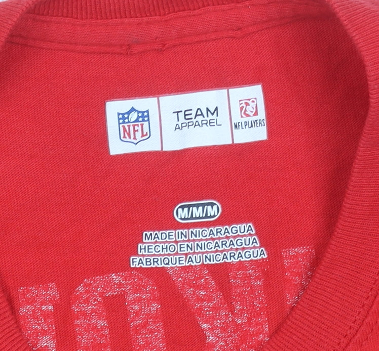 NFL Team Apparel Men's Red Patriots T-Shirt Medium Sports Fan Tee