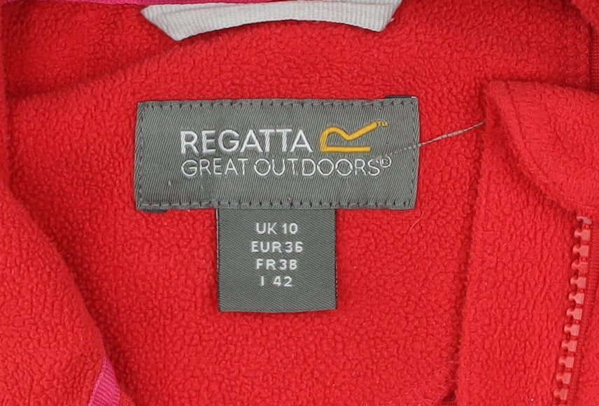 Regatta Great Outdoors Red Full Zip Fleece Jacket UK 10 Women’s