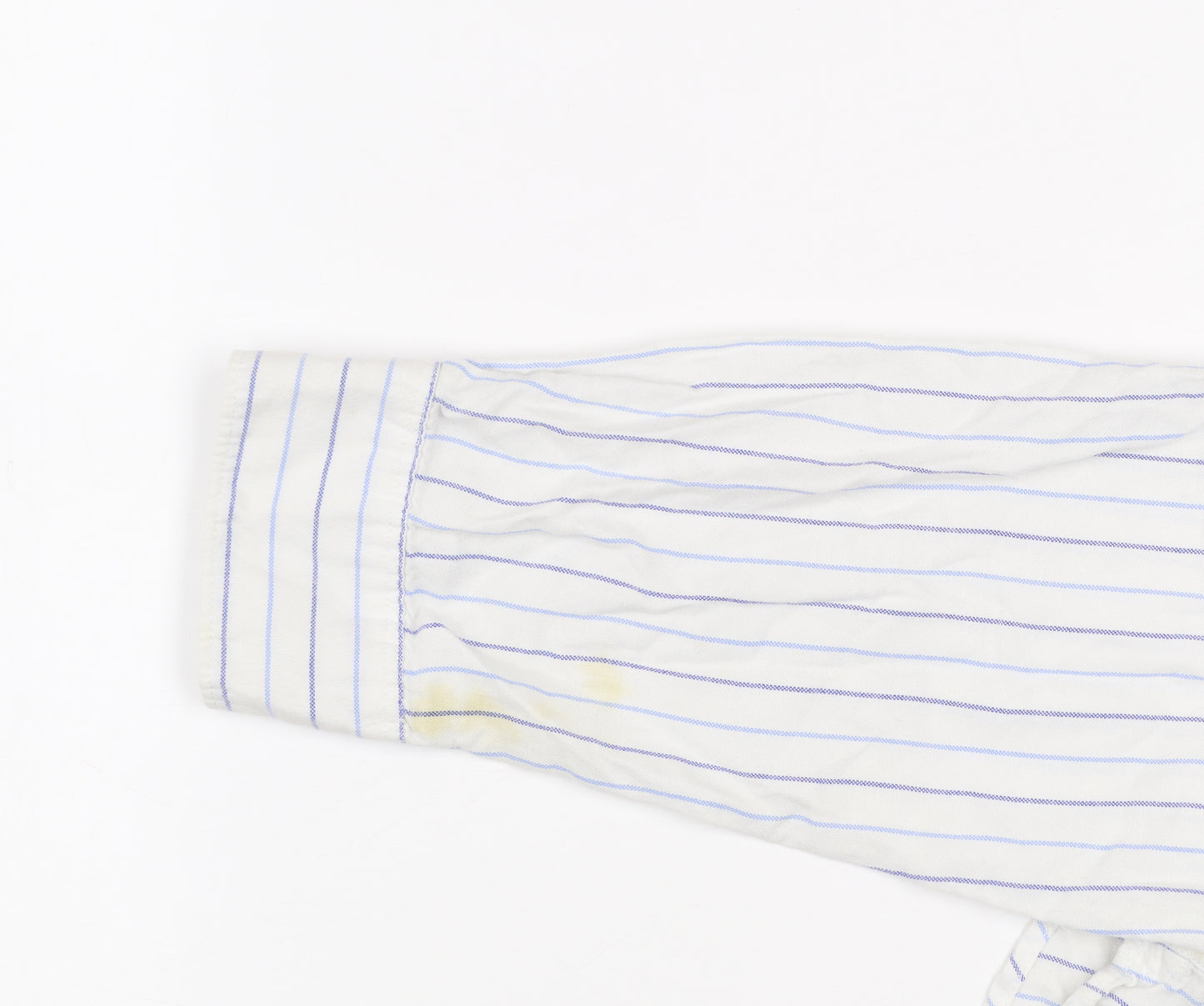 Gap Men's White Striped XL Relaxed Fit Button-Up Cotton Shirt