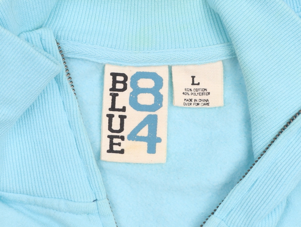 Blue 84 Women's Blue L Full Zip Casual Jersey Jacket