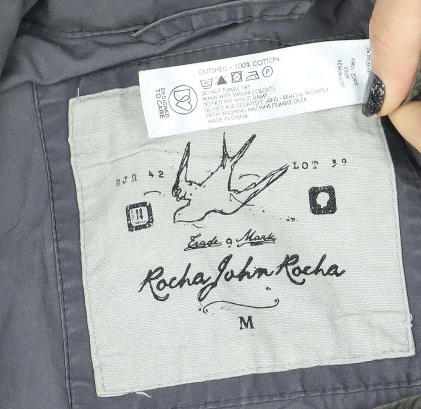 Petrol Industries Women Grey Cotton Military Jacket M