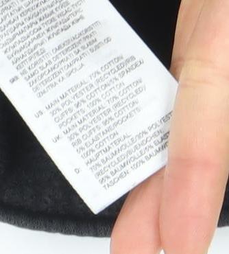 Adidas Men's Black Jogger Trousers Size M Fleece Activewear