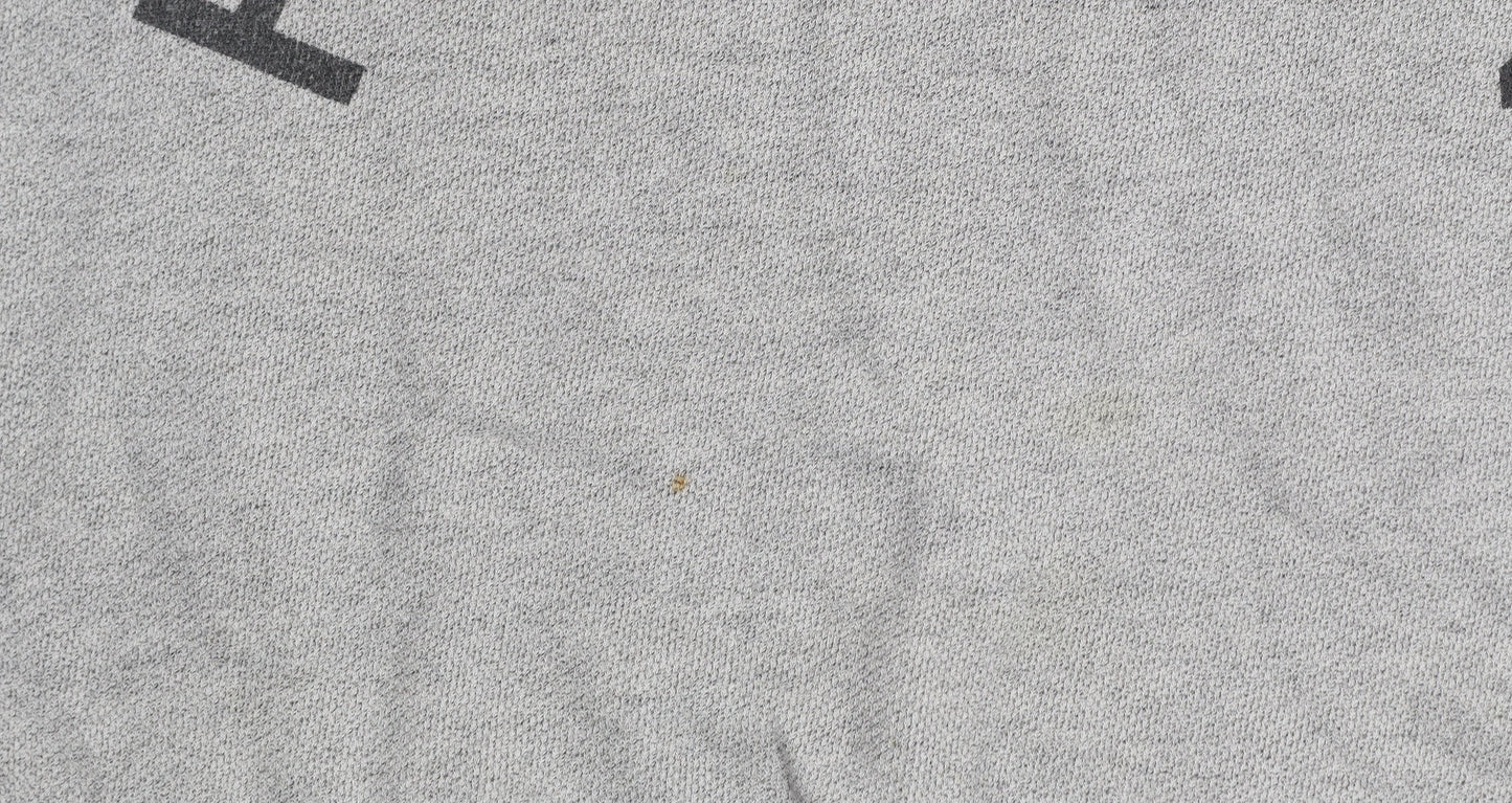 Whistles Women Grey Cotton Blend Pullover Sweatshirt UK 10