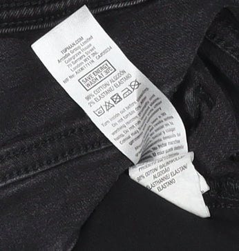 Topman Men's Black Slim Fit Stretch Jeans W30 L30 Cotton Blend