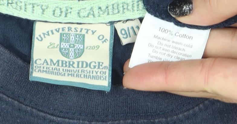Cambridge University Boys Blue Cotton Logo T-Shirt 11-12 Years