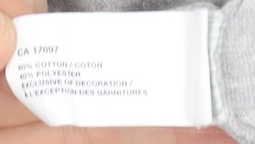 GAP Girls Grey Graphic Varsity Logo T-Shirt Size 13 Years