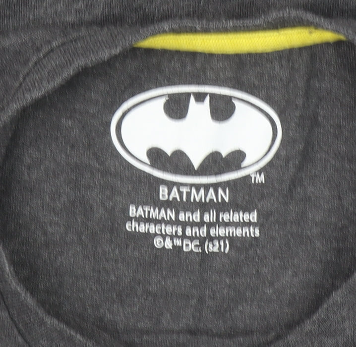 Character.com Boys Batman Grey Graphic Short Sleeve T-Shirt 6-7 Years