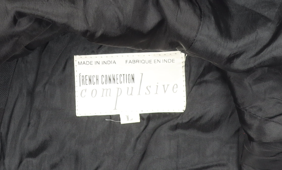 French Connection Men’s Grey Check Blazer L Regular Fit Cotton Jacket