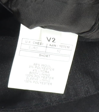 Men’s Grey Wool Blend Slim Fit Short Blazer Jacket 42L