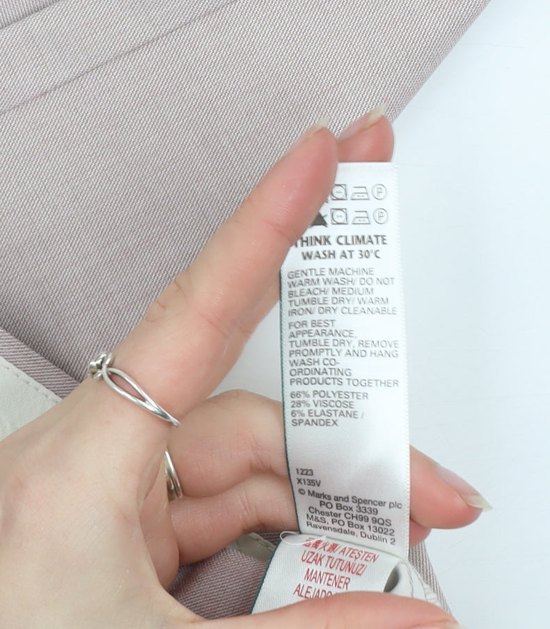 Marks and Spencer Girls Beige Chino Trousers 12-13 Years Regular Fit