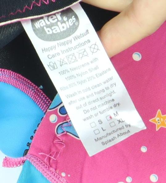 Water Babies Unisex Baby Pink Blue Whale Neoprene UV-Sun Suit Small