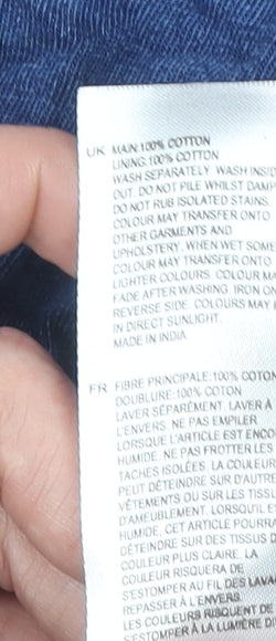 White Stuff Women’s Blue Denim Cotton Dungaree Jumpsuit UK 10