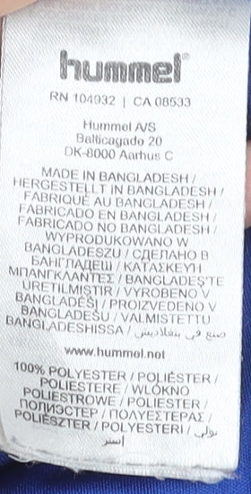 Hummel Boys Blue Football Jersey Top 12 Years Lightweight Sports Tee