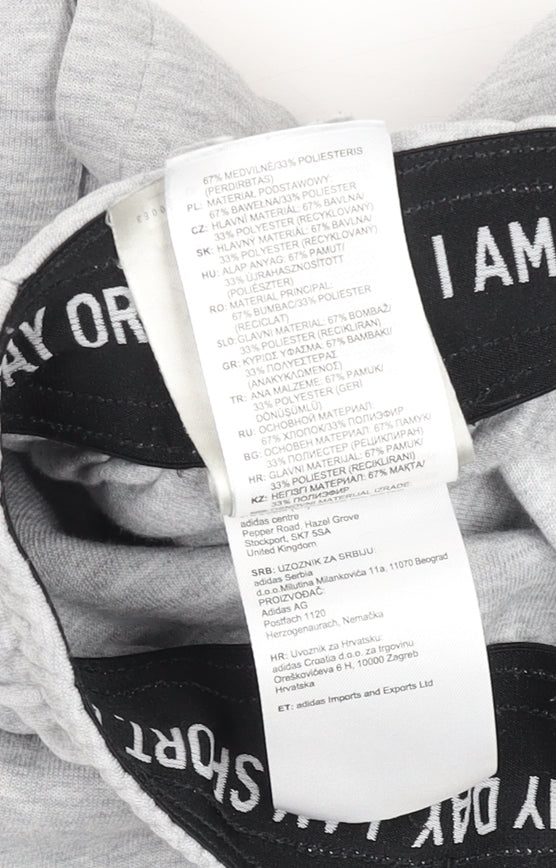 adidas Men's Grey Jogger Sweatpants S Regular Fit Cotton Blend