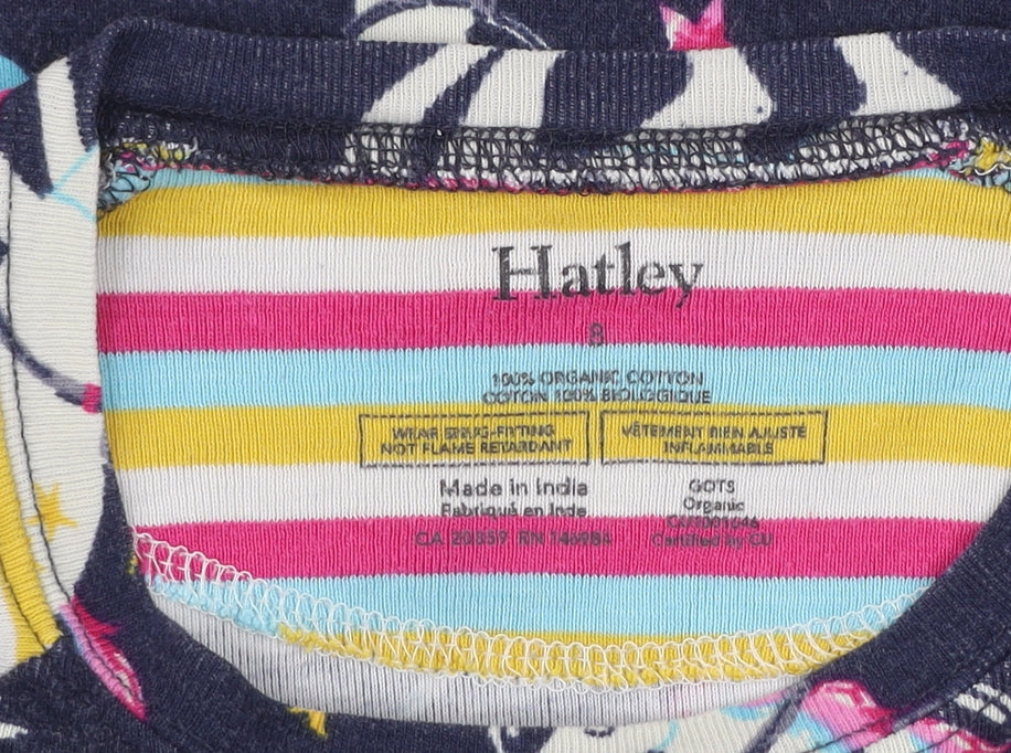 Hatley Girls Multicoloured Unicorn Long Sleeve Cotton T-Shirt 8 Years