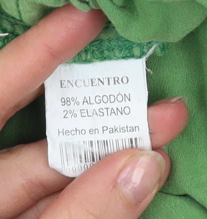 Encuentro Women’s Green Chino Shorts Size 16 Cotton Blend