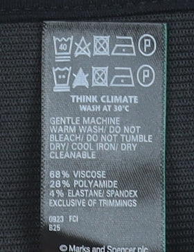 Marks and Spencer Women Black Size 8 Regular Ankle Leggings