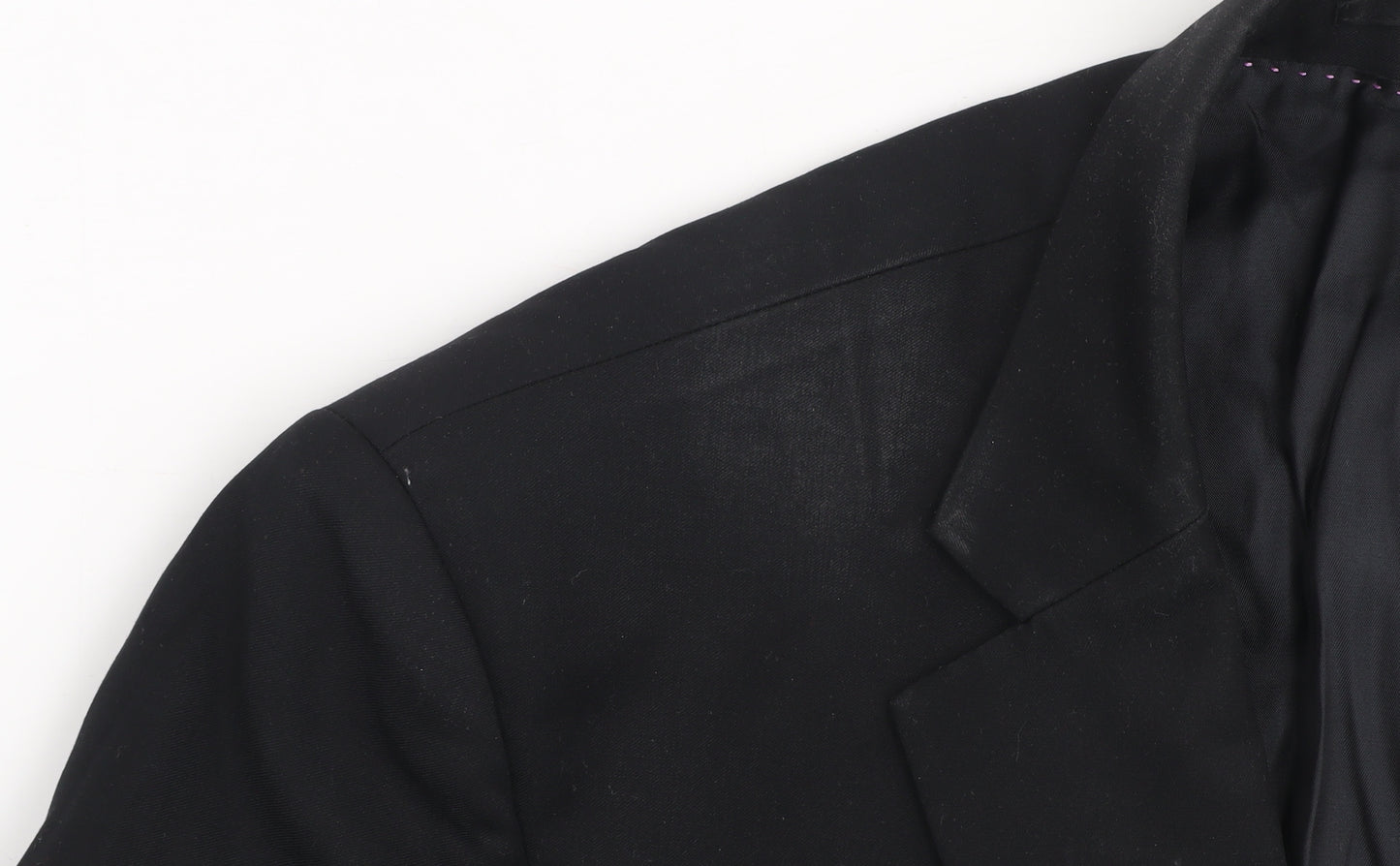 Daniel Grahame Men's Black 40L Single-Breasted Blazer Jacket