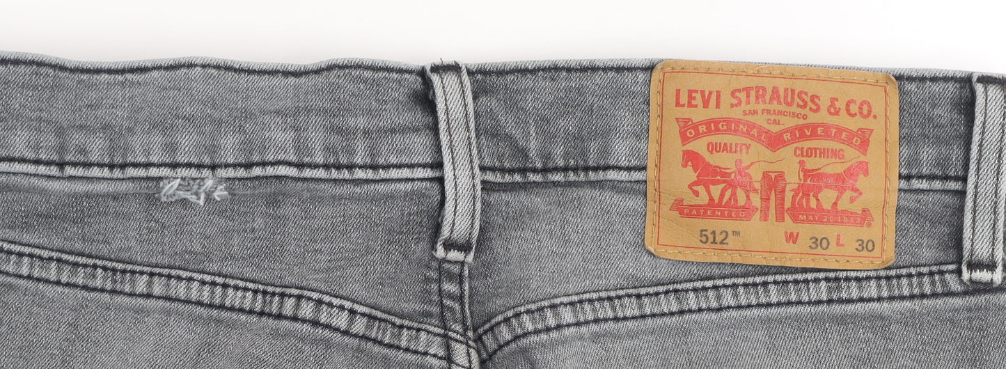 Levi's 512 Slim Fit Men's Grey Denim Jeans W30 L30