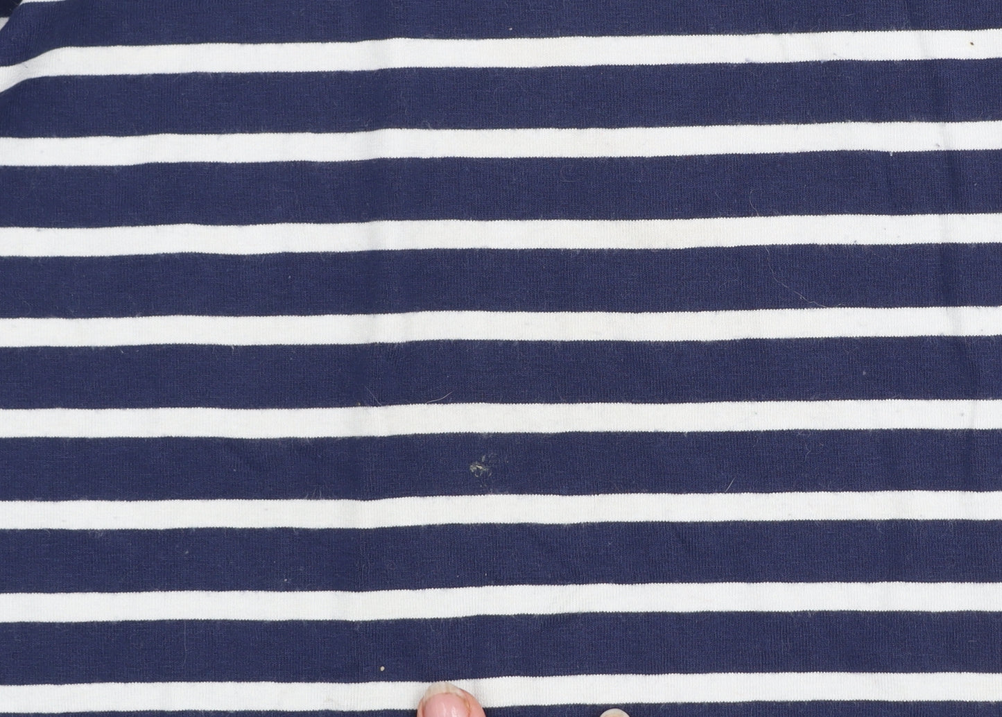 Dunnes Stores Signature Women's Navy Striped 3/4 Sleeve Top Size 14
