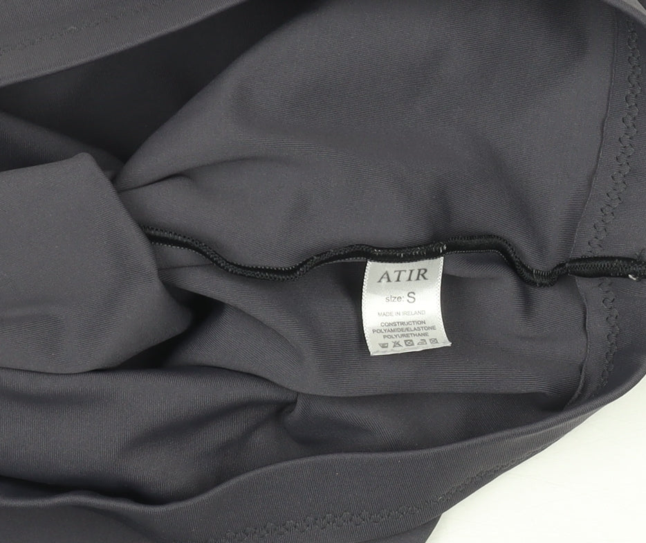 ATIR Womens Black Biker Activewear Shorts Size S Stretch Slim Fit